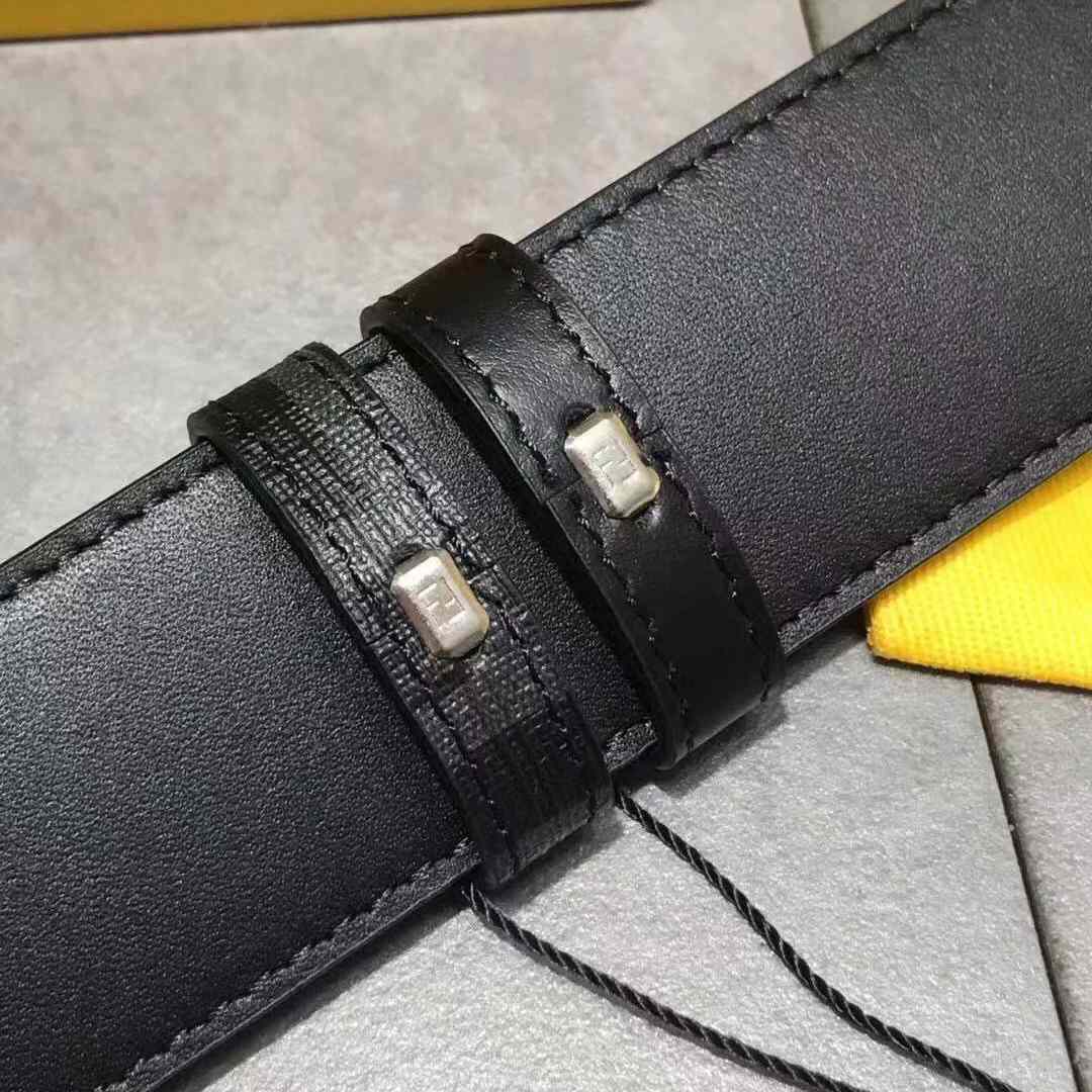 Fendi Black Leather Belt - DopestKickz