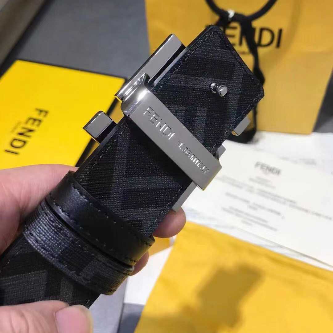 Fendi Black Leather Belt - DopestKickz