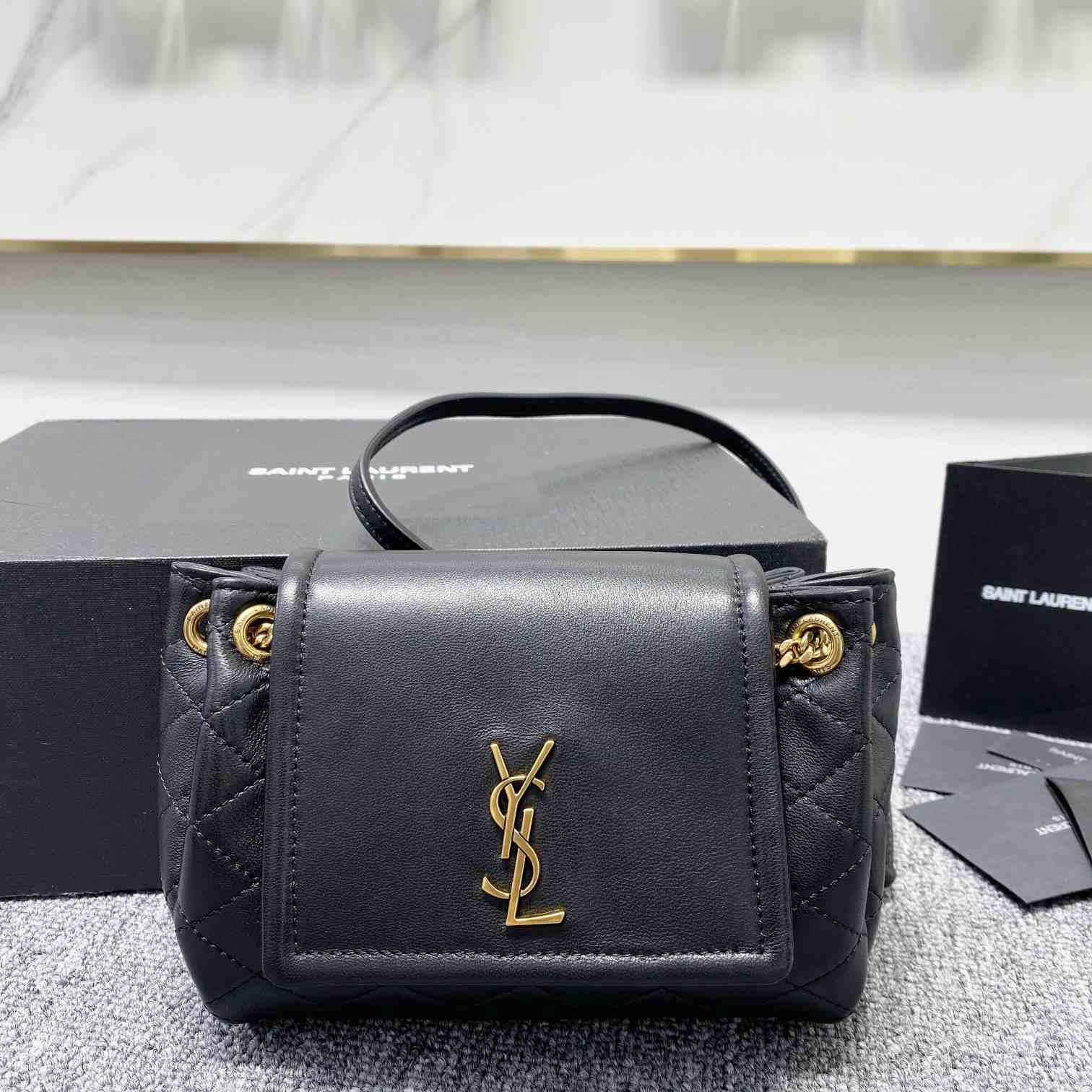 Saint Laurent Mini Nolita In Lambskin - DopestKickz