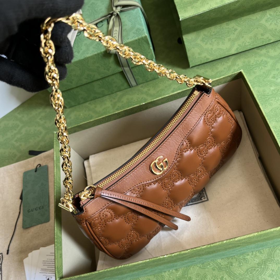 Gucci GG Matelassé Handbag(25-15-8cm) - DopestKickz