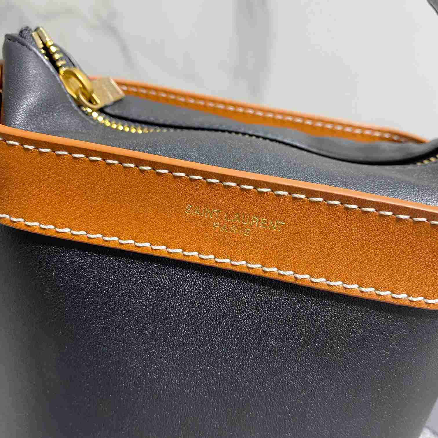 Saint Laurent Aphile Bucket Crossbody Pouch In Smooth Leather - DopestKickz