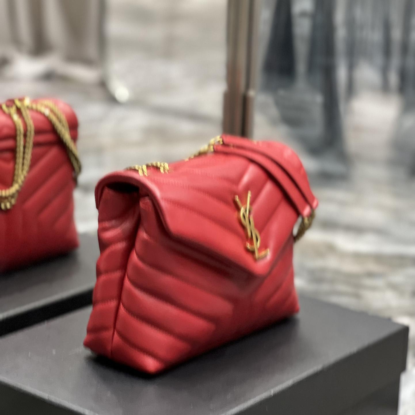 Saint Laurent Loulou Small Quilted Leather Shoulder Bag(25-17-9cm) - DopestKickz