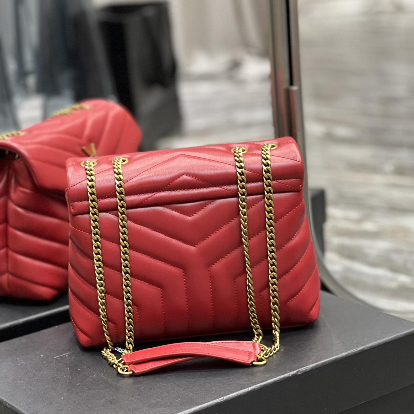 Saint Laurent Loulou Small Quilted Leather Shoulder Bag(25-17-9cm) - DopestKickz