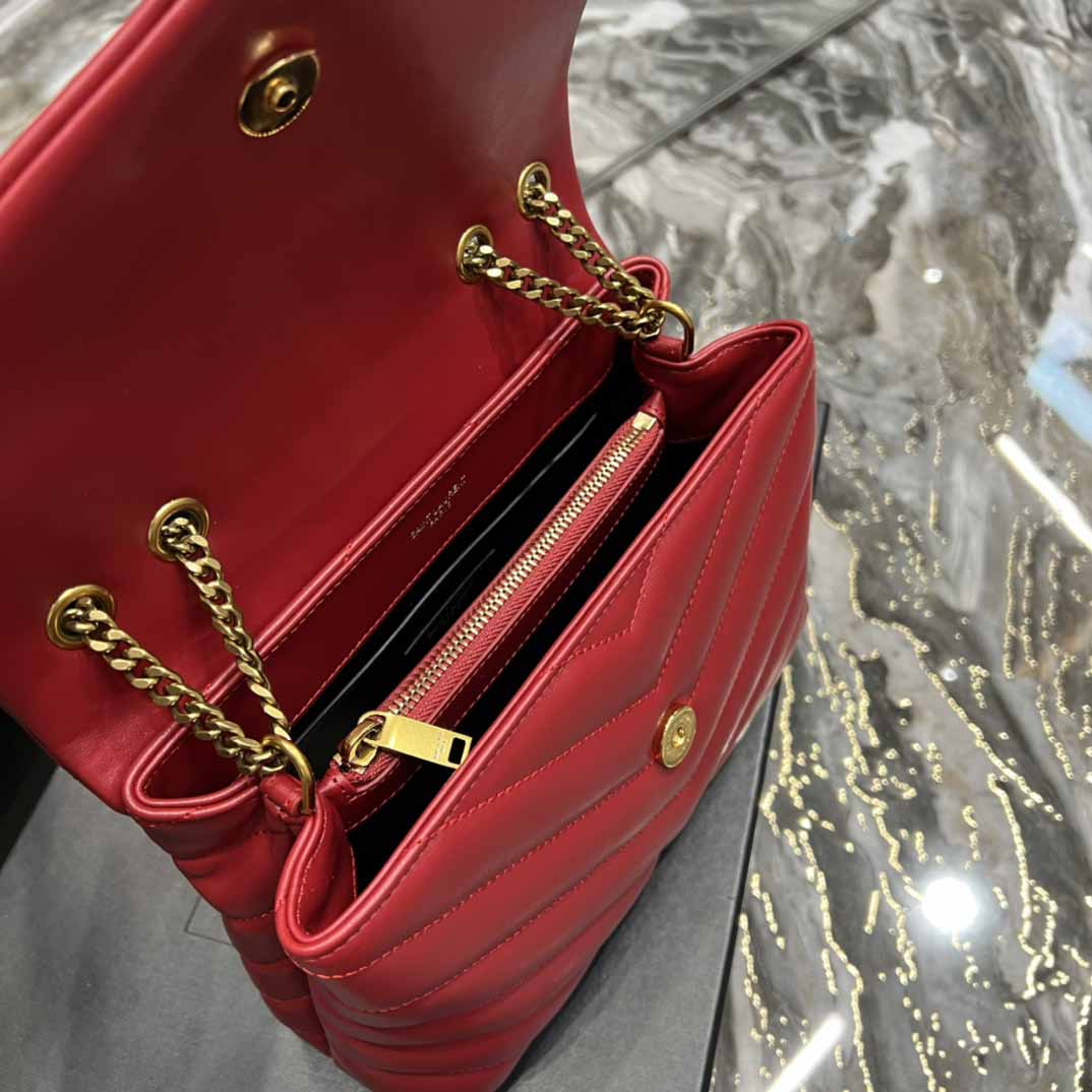 Saint Laurent Loulou Small Quilted Leather Shoulder Bag(25-17-9cm) - DopestKickz