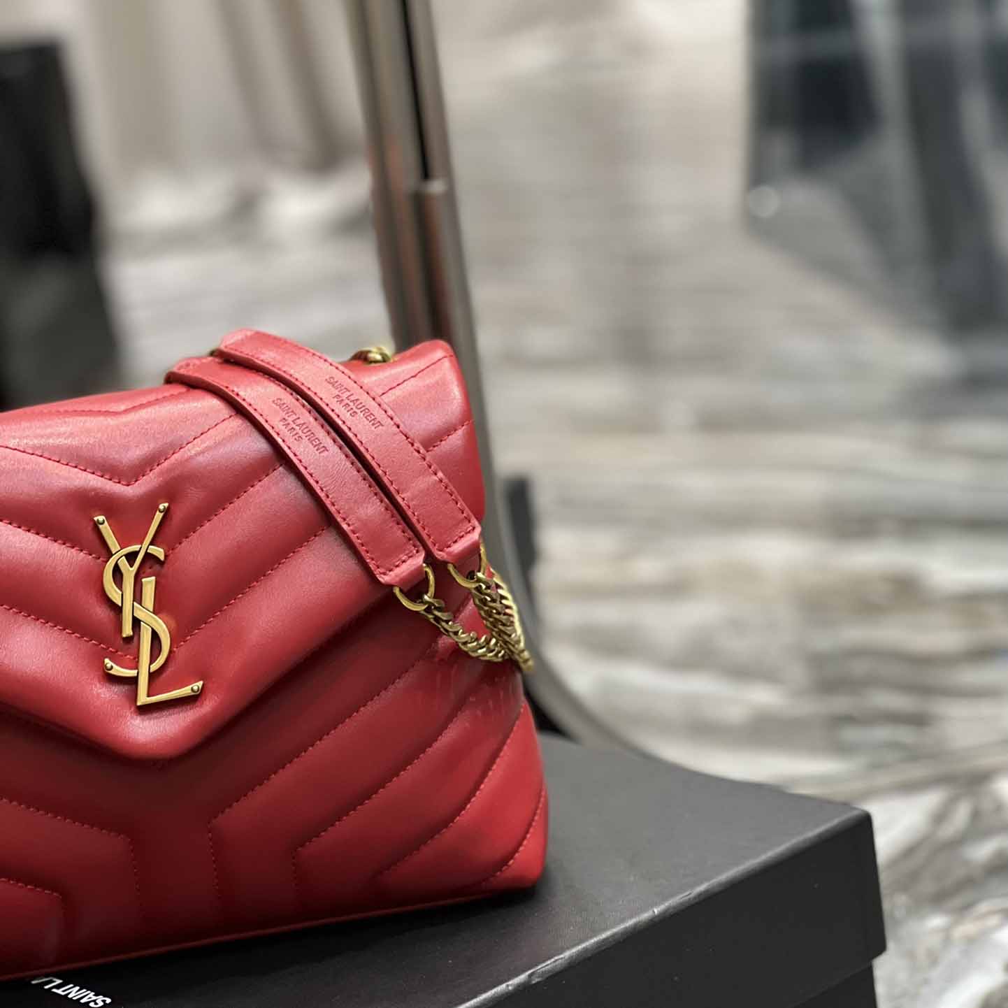 Saint Laurent Loulou Small Quilted Leather Shoulder Bag(25-17-9cm) - DopestKickz