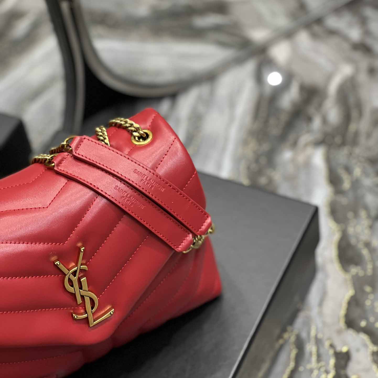 Saint Laurent Loulou Small Quilted Leather Shoulder Bag(25-17-9cm) - DopestKickz