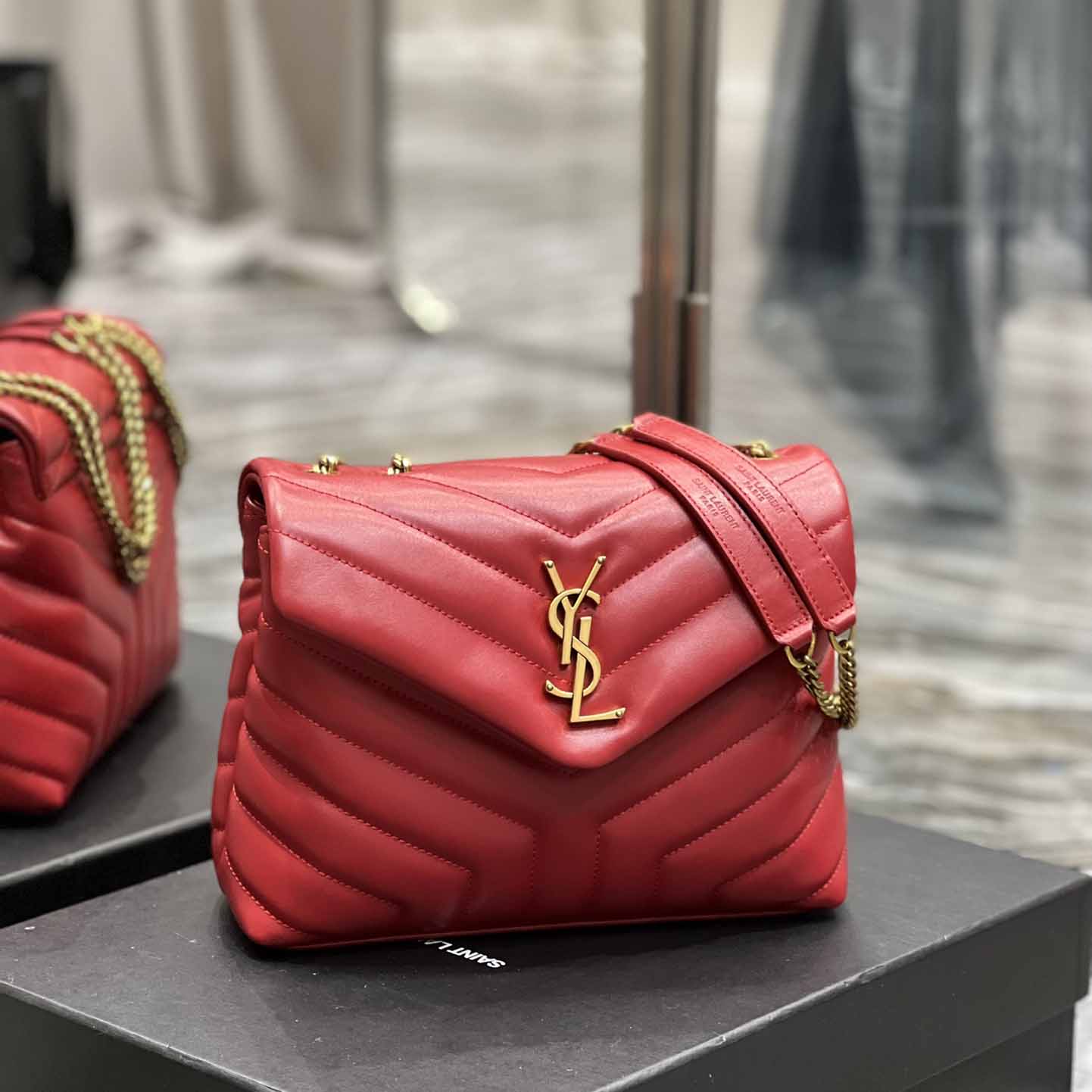 Saint Laurent Loulou Small Quilted Leather Shoulder Bag(25-17-9cm) - DopestKickz