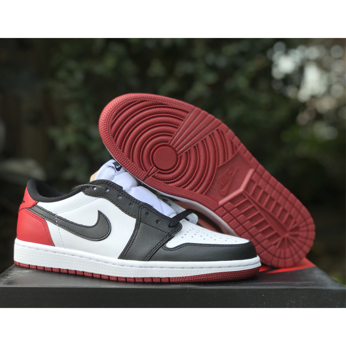 Air Jordan 1 Low “Black Toe” Sneaker      555088-125 - DopestKickz