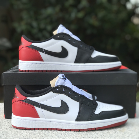 Air Jordan 1 Low “Black Toe” Sneaker      555088-125 - DopestKickz