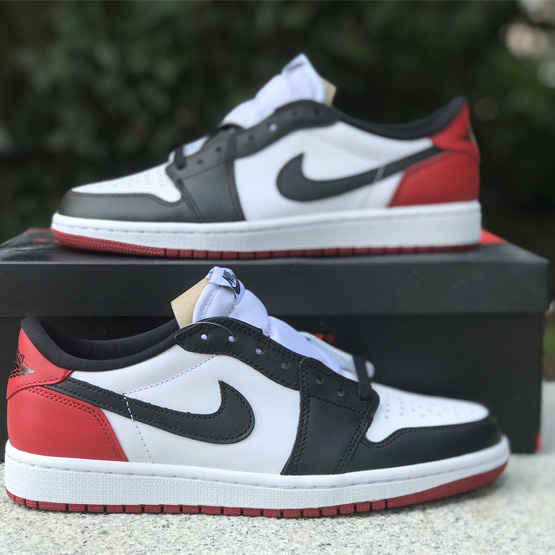 Air Jordan 1 Low “Black Toe” Sneaker      555088-125 - DopestKickz