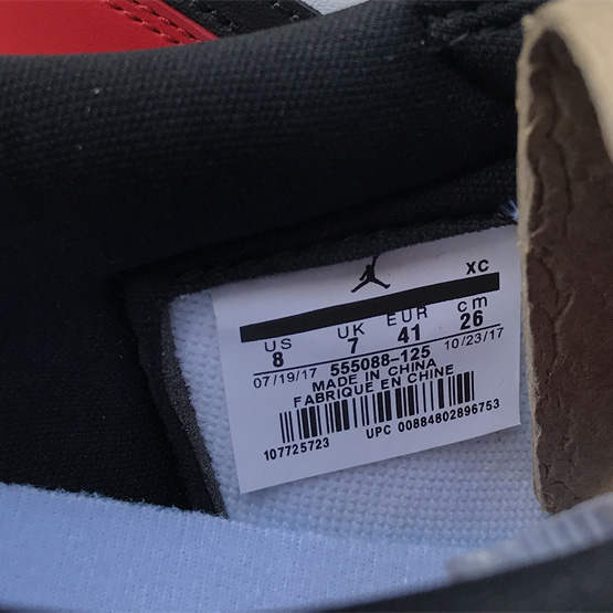 Air Jordan 1 Low “Black Toe” Sneaker      555088-125 - DopestKickz