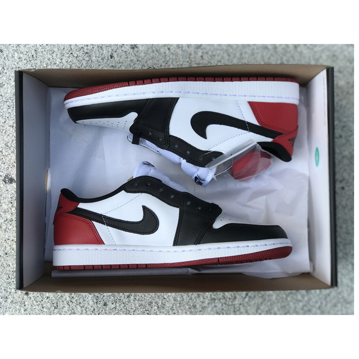 Air Jordan 1 Low “Black Toe” Sneaker      555088-125 - DopestKickz