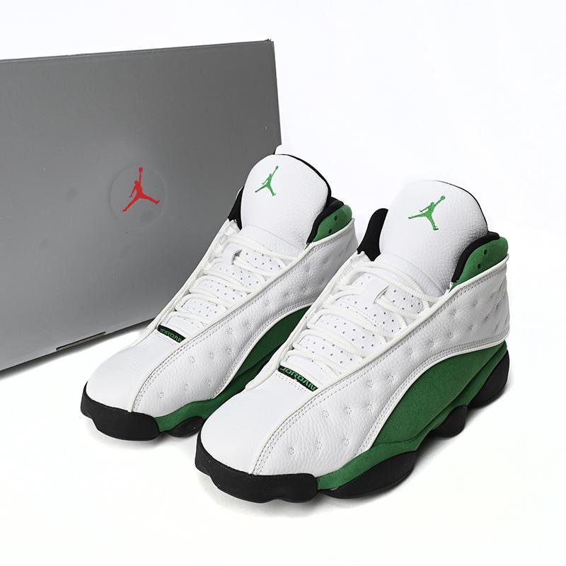 Air Jordan 13 Retro White Green Sneakers      DB6536-113 - DopestKickz
