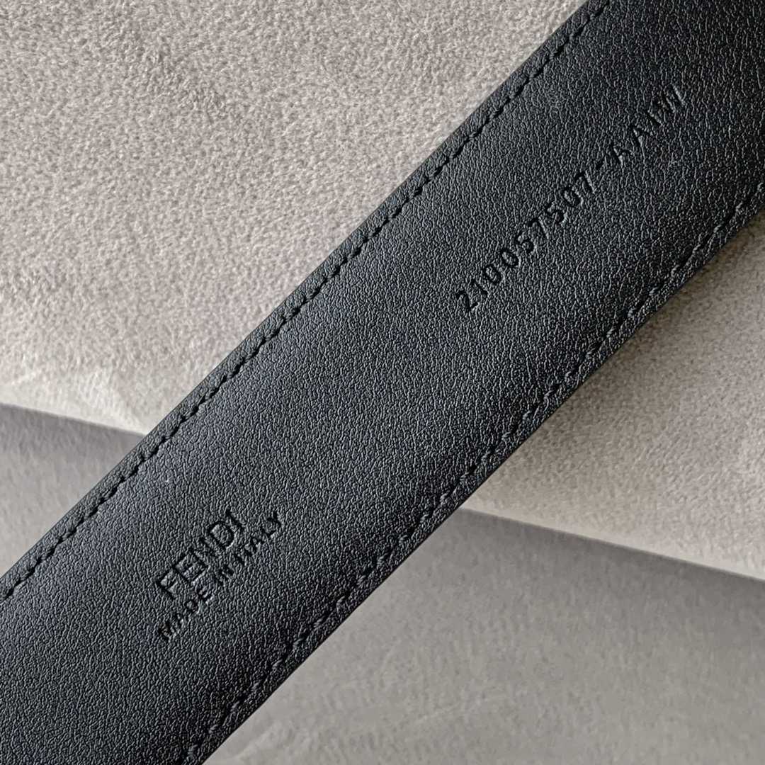 Fendi Black Leather Belt - DopestKickz