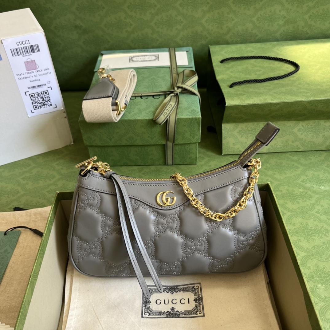 Gucci GG Matelassé Handbag(25-15-8cm) - DopestKickz