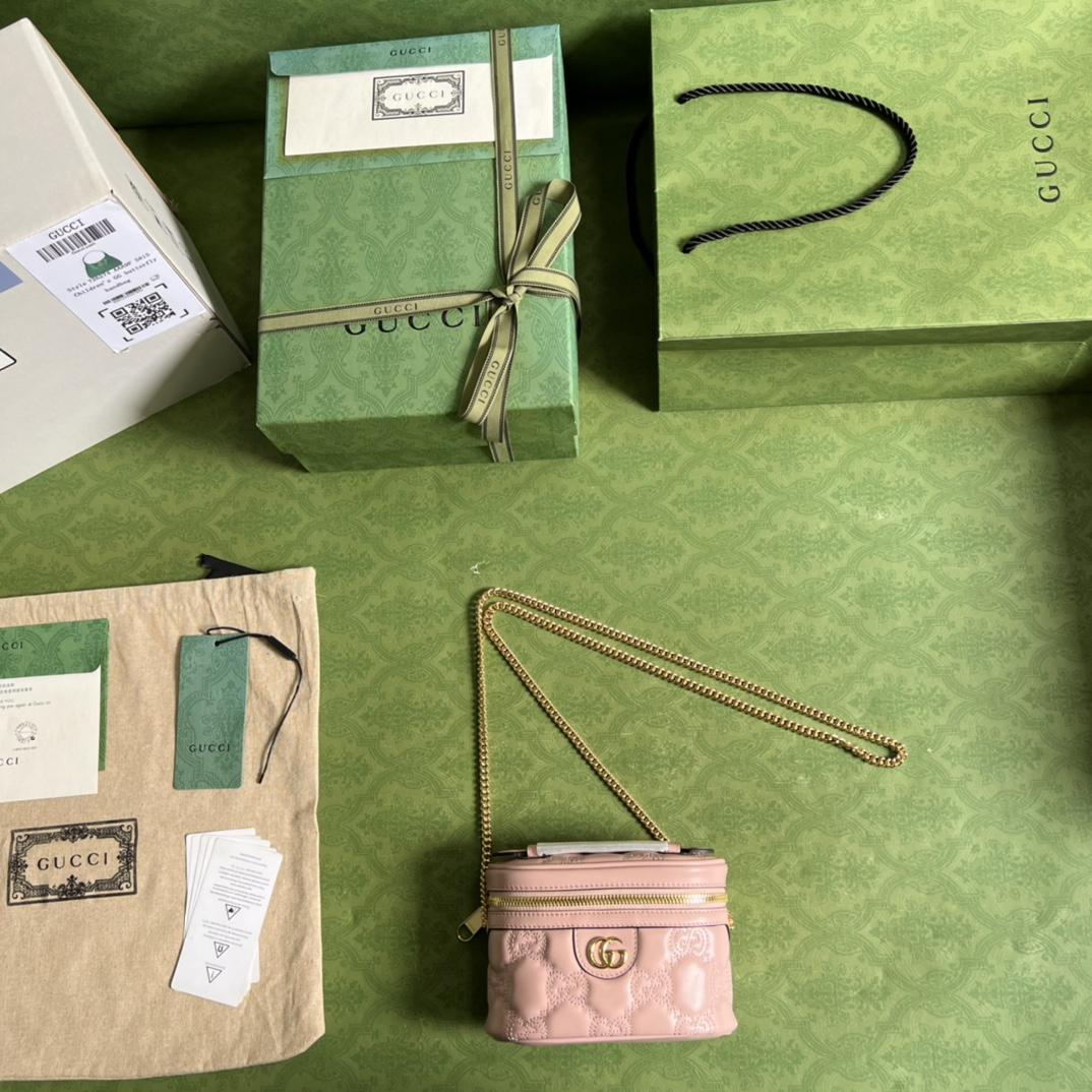 Gucci GG Matelassé Top Handle Mini Bag(16-10.5-5cm) - DopestKickz