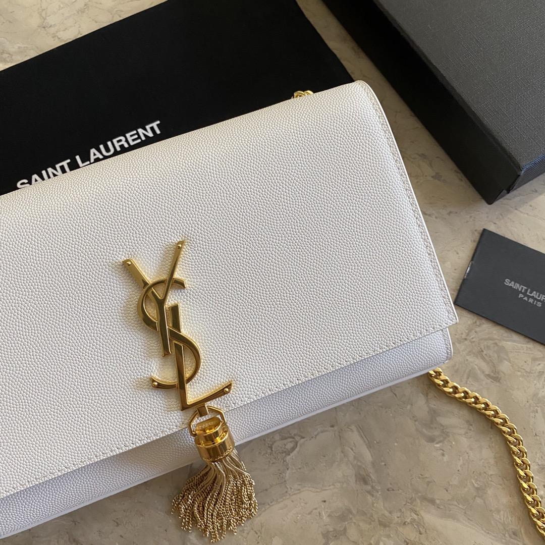 Saint Laurent Kate Chain Wallet With Tassel (24*14.5*5.5cm) - DopestKickz