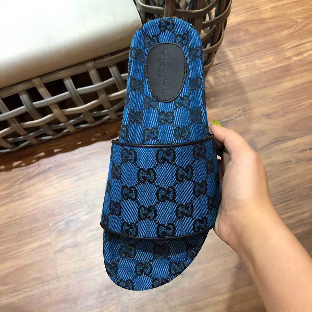 Gucci Men's GG Canvas Slide Sandal - DopestKickz