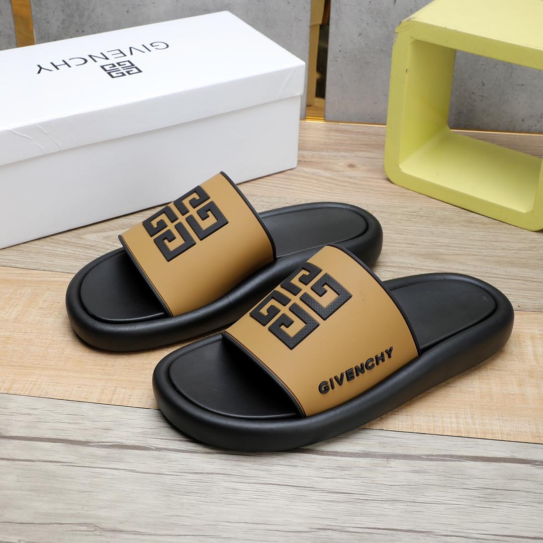 Givenchy 4G Logo Rubber Slides Sandals - DopestKickz