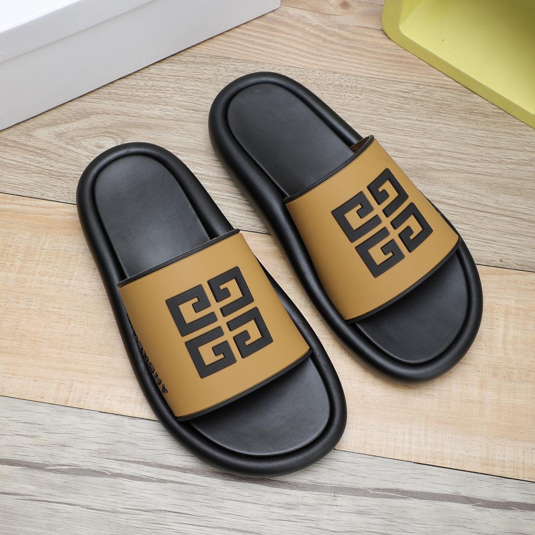 Givenchy 4G Logo Rubber Slides Sandals - DopestKickz