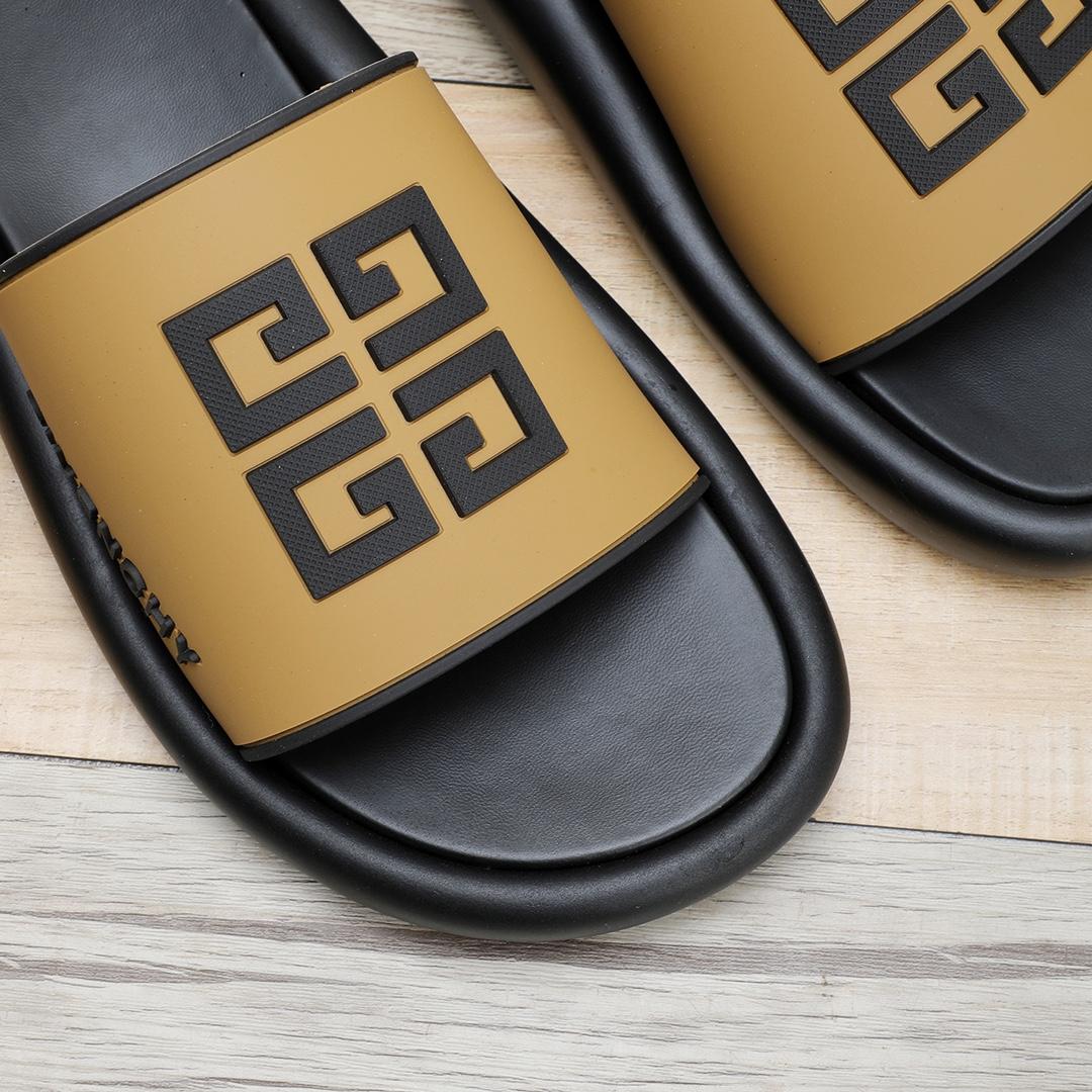 Givenchy 4G Logo Rubber Slides Sandals - DopestKickz