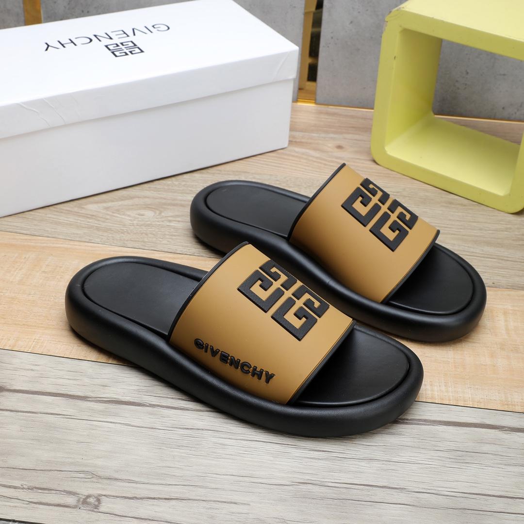 Givenchy 4G Logo Rubber Slides Sandals - DopestKickz