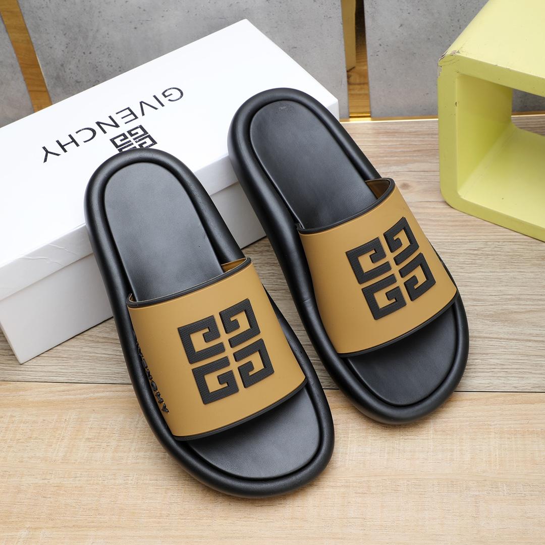 Givenchy 4G Logo Rubber Slides Sandals - DopestKickz