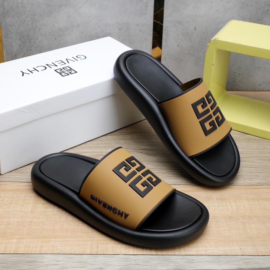 Givenchy 4G Logo Rubber Slides Sandals - DopestKickz
