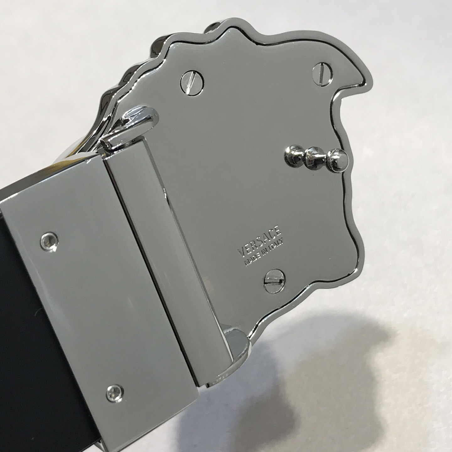 Versace La Medusa Silver Baroque Reversible Belt - DopestKickz