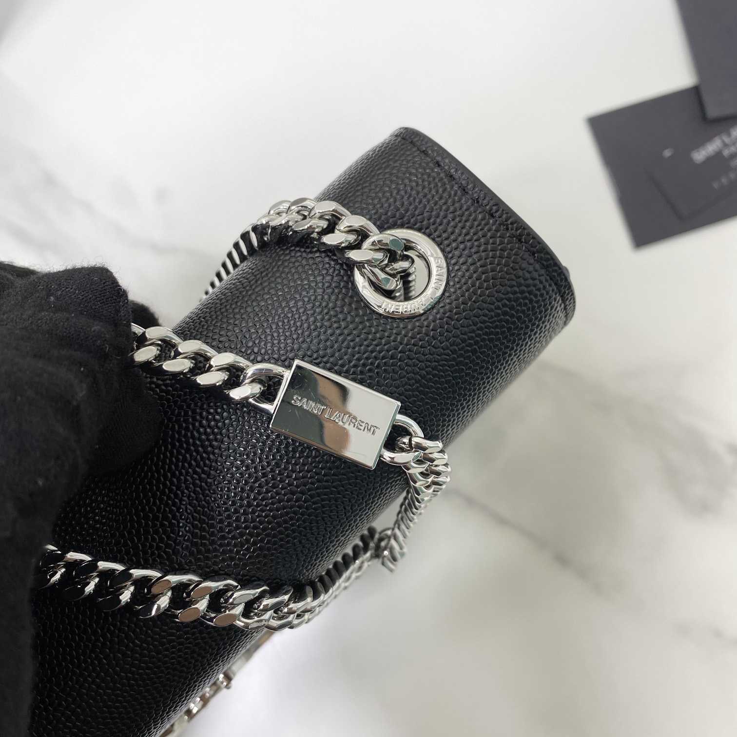 Saint Laurent Kate Medium Chain Bag In Grain De Poudre Embossed Leather - DopestKickz