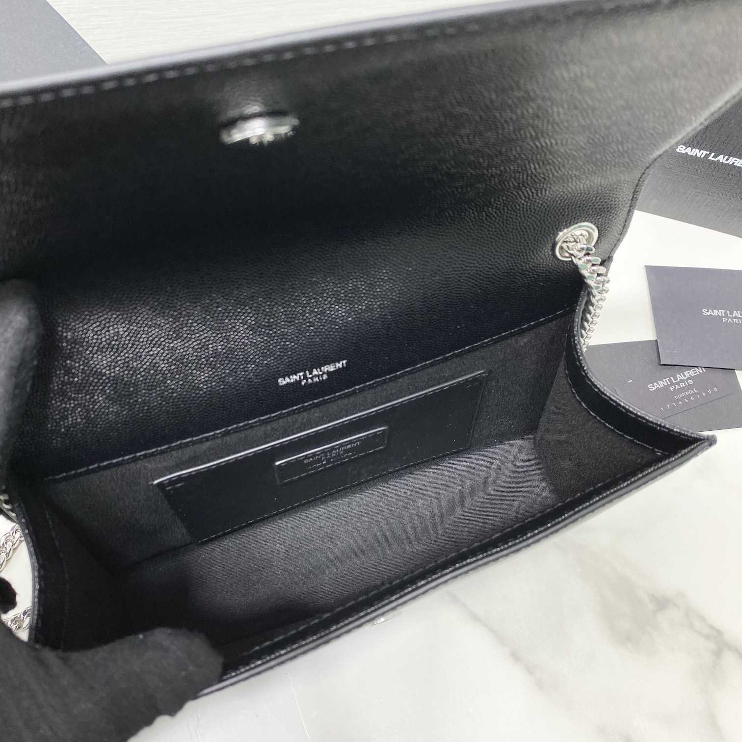 Saint Laurent Kate Medium Chain Bag In Grain De Poudre Embossed Leather - DopestKickz