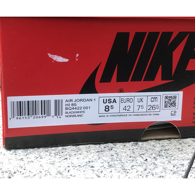 Air Jordan 1 ’85 Hi “Panda”Sneaker         BQ4422-001  - DopestKickz