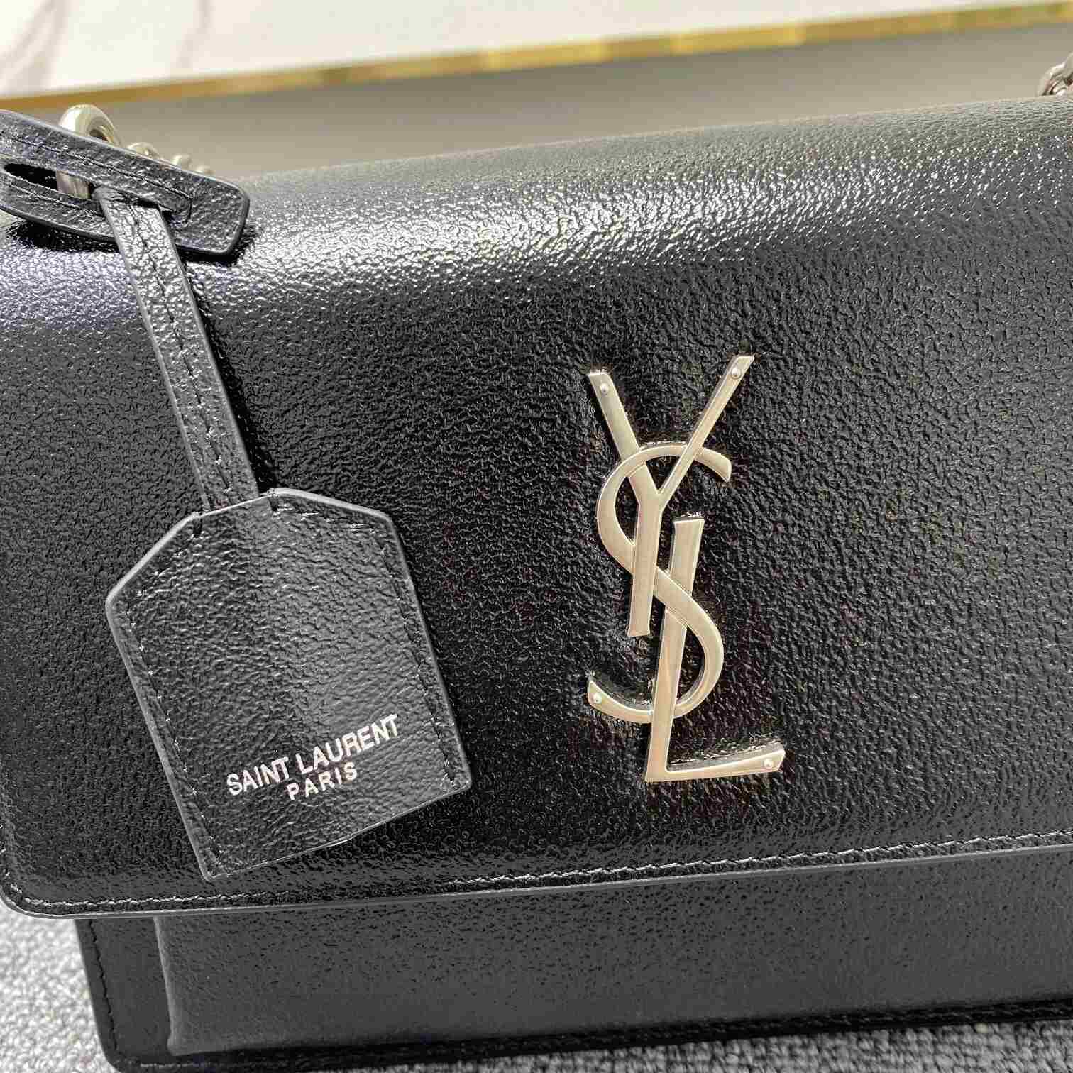 Saint Laurent Sunset Medium Chain Bag In Smooth Leather  - DopestKickz