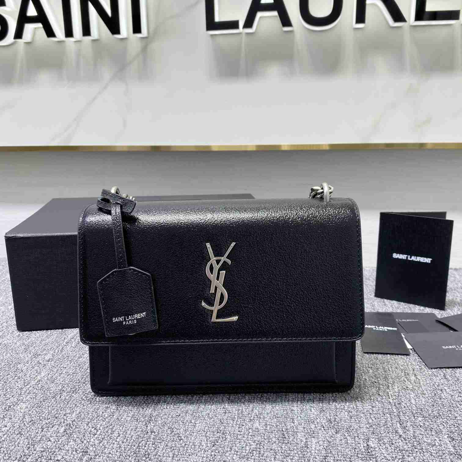 Saint Laurent Sunset Medium Chain Bag In Smooth Leather  - DopestKickz