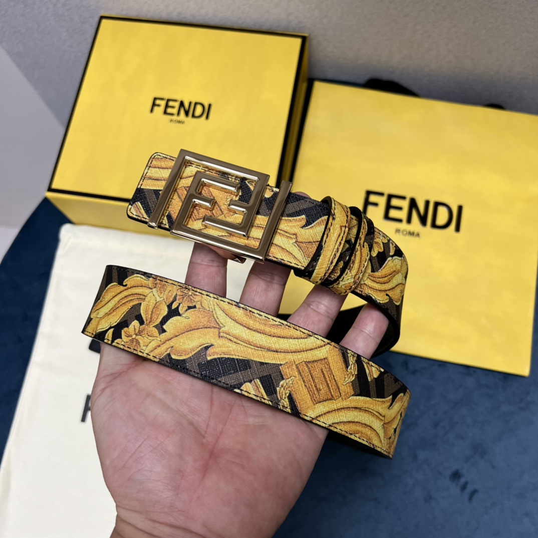 Fendi x Versace Fendace Reversible Belt - DopestKickz