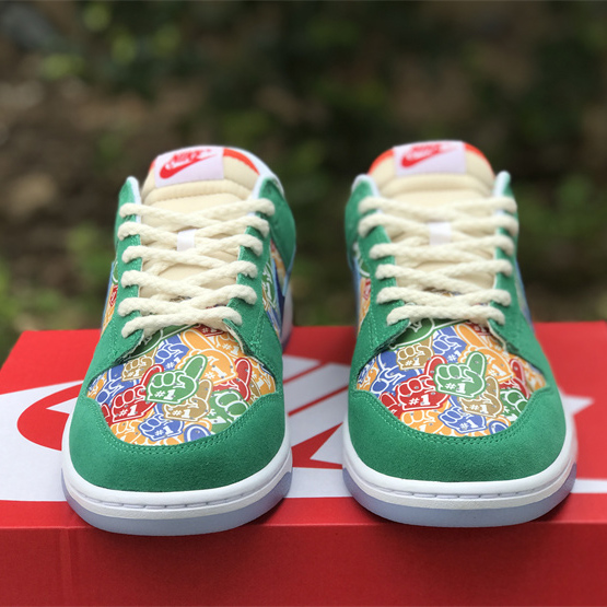 Nike Dunk Low “Foam Finger” Sneaker       DZ5184-300 - DopestKickz