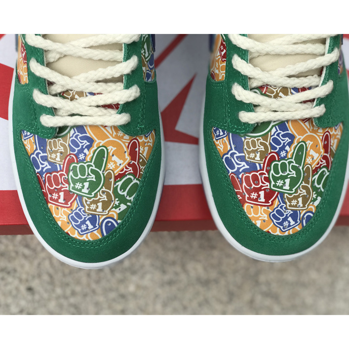 Nike Dunk Low “Foam Finger” Sneaker       DZ5184-300 - DopestKickz