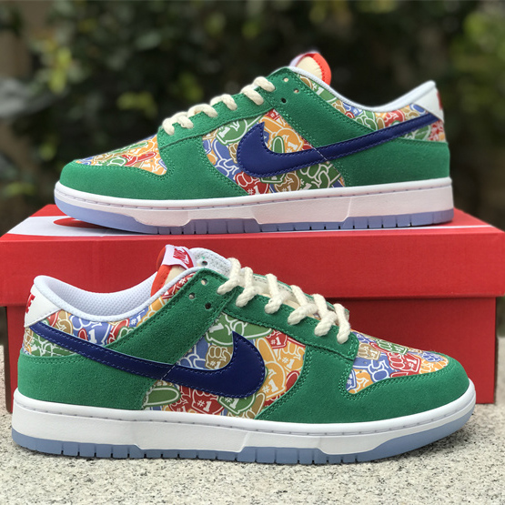 Nike Dunk Low “Foam Finger” Sneaker       DZ5184-300 - DopestKickz