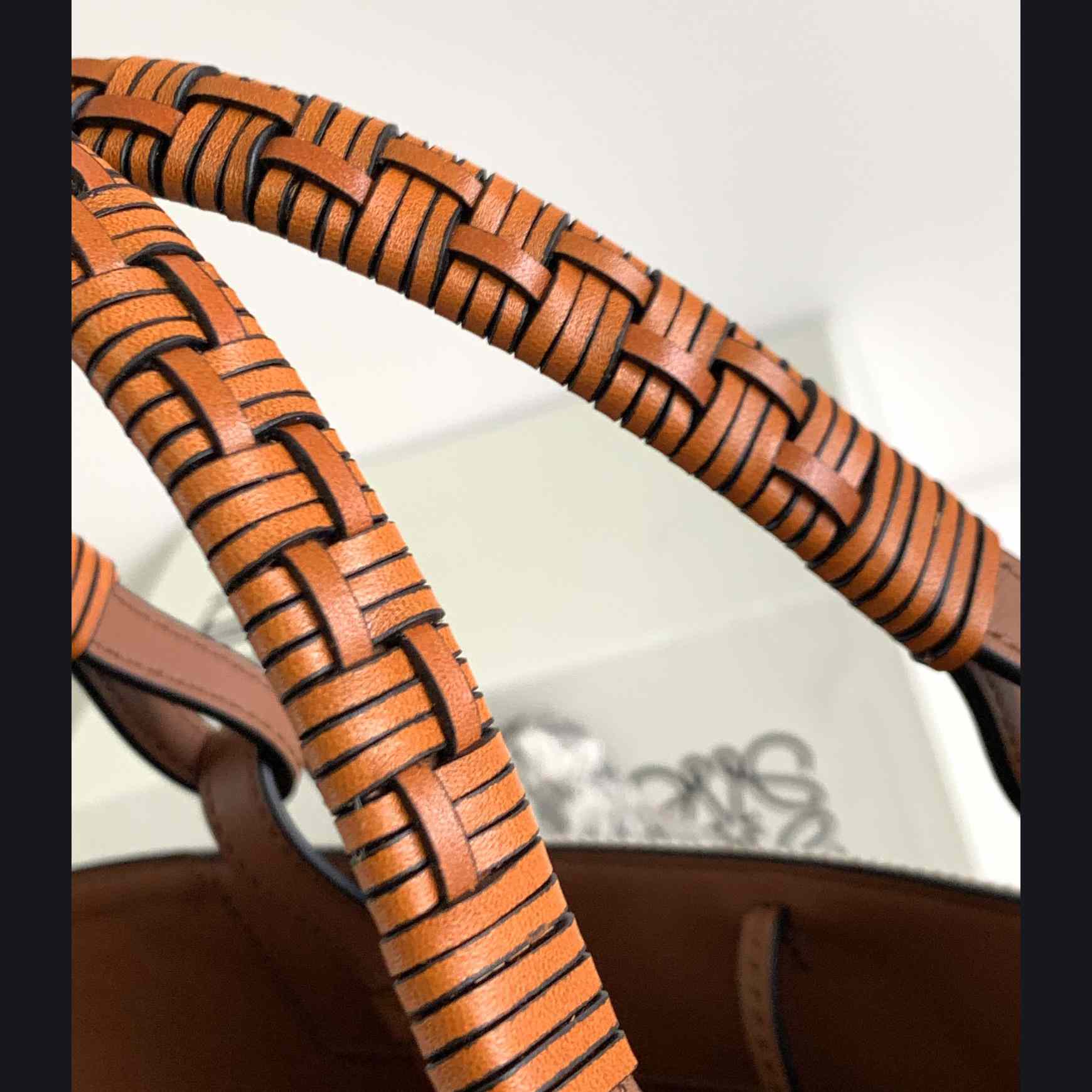 Loewe Small Anagram Tote Bag In Jacquard And Calfskin - DopestKickz