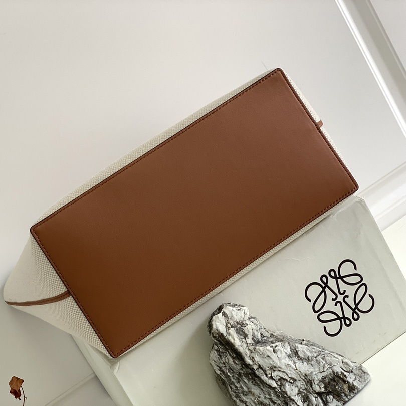 Loewe Small Anagram Tote Bag In Jacquard And Calfskin - DopestKickz