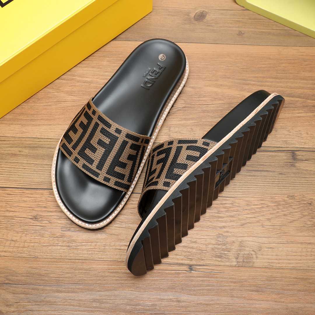 Fendi FF Logo Slides - DopestKickz
