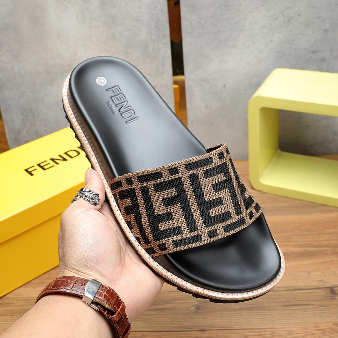 Fendi FF Logo Slides - DopestKickz