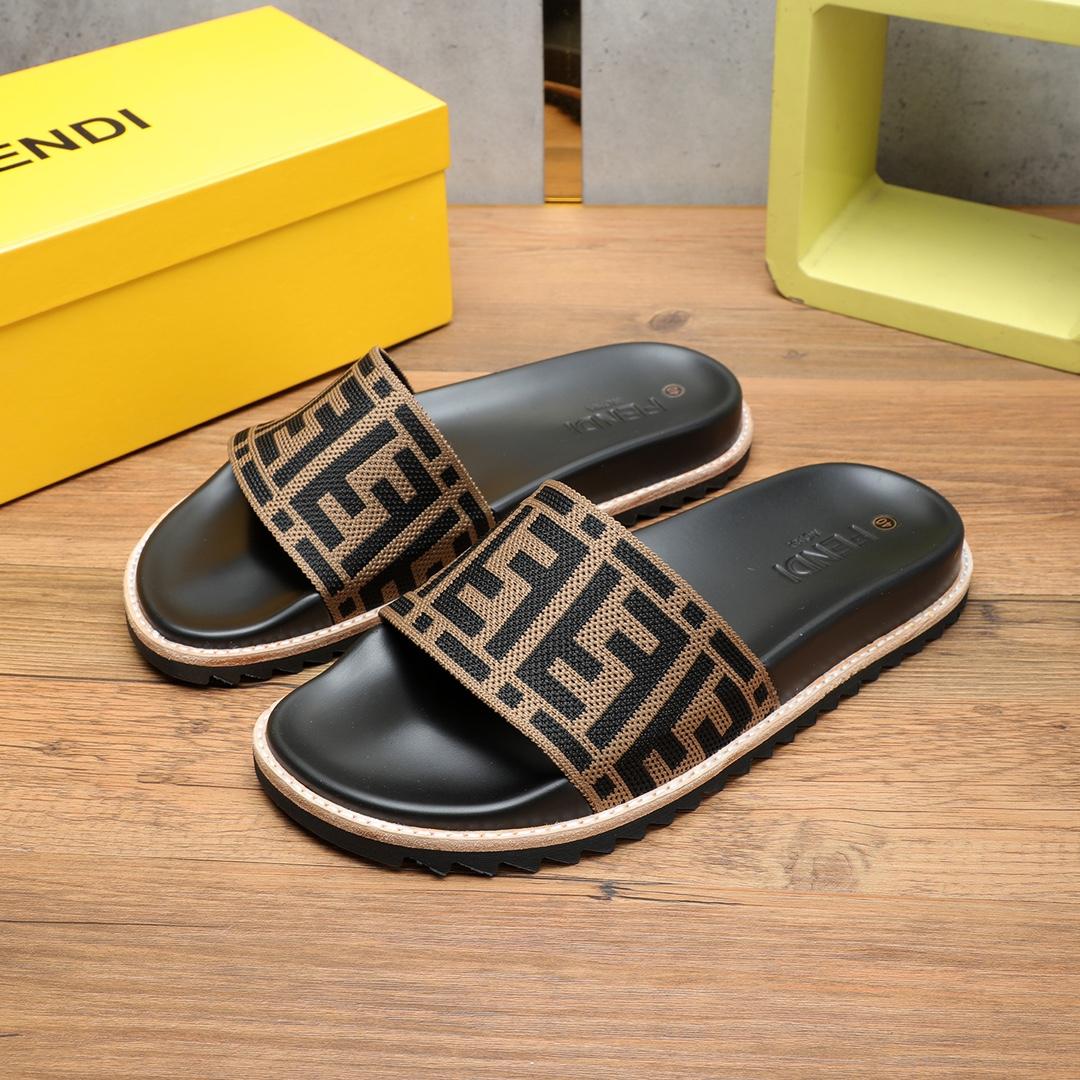 Fendi FF Logo Slides - DopestKickz
