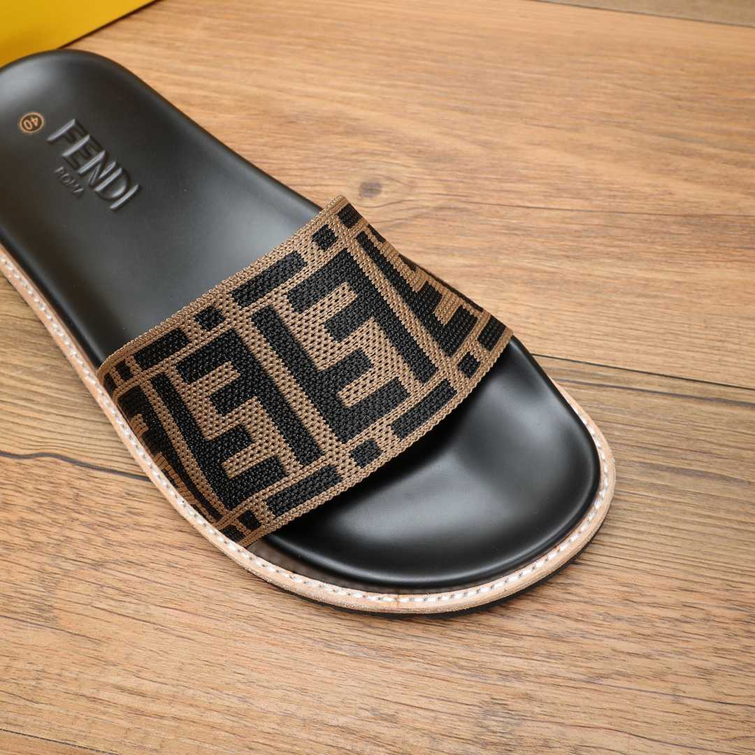 Fendi FF Logo Slides - DopestKickz