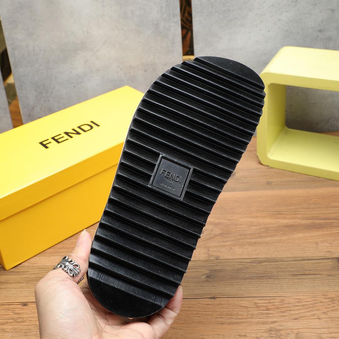 Fendi FF Logo Slides - DopestKickz