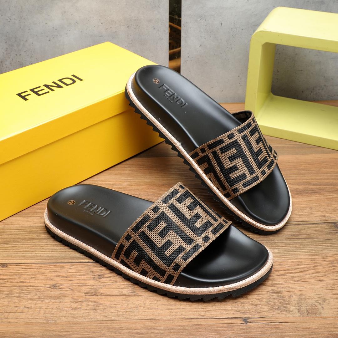Fendi FF Logo Slides - DopestKickz