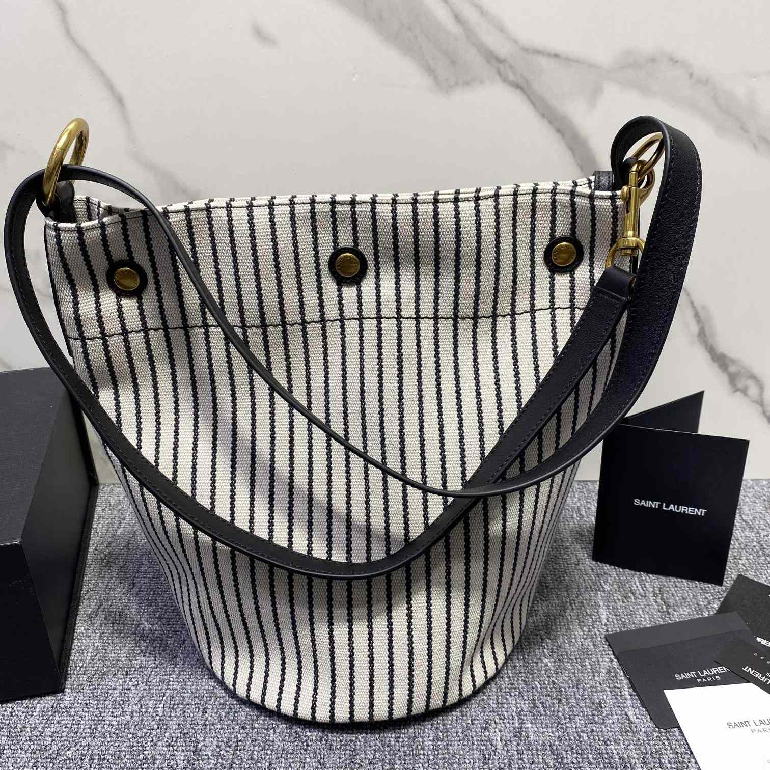 Saint Laurent YSL Rive Gauche Bucket Canvas (31x20x27.5cm) - DopestKickz