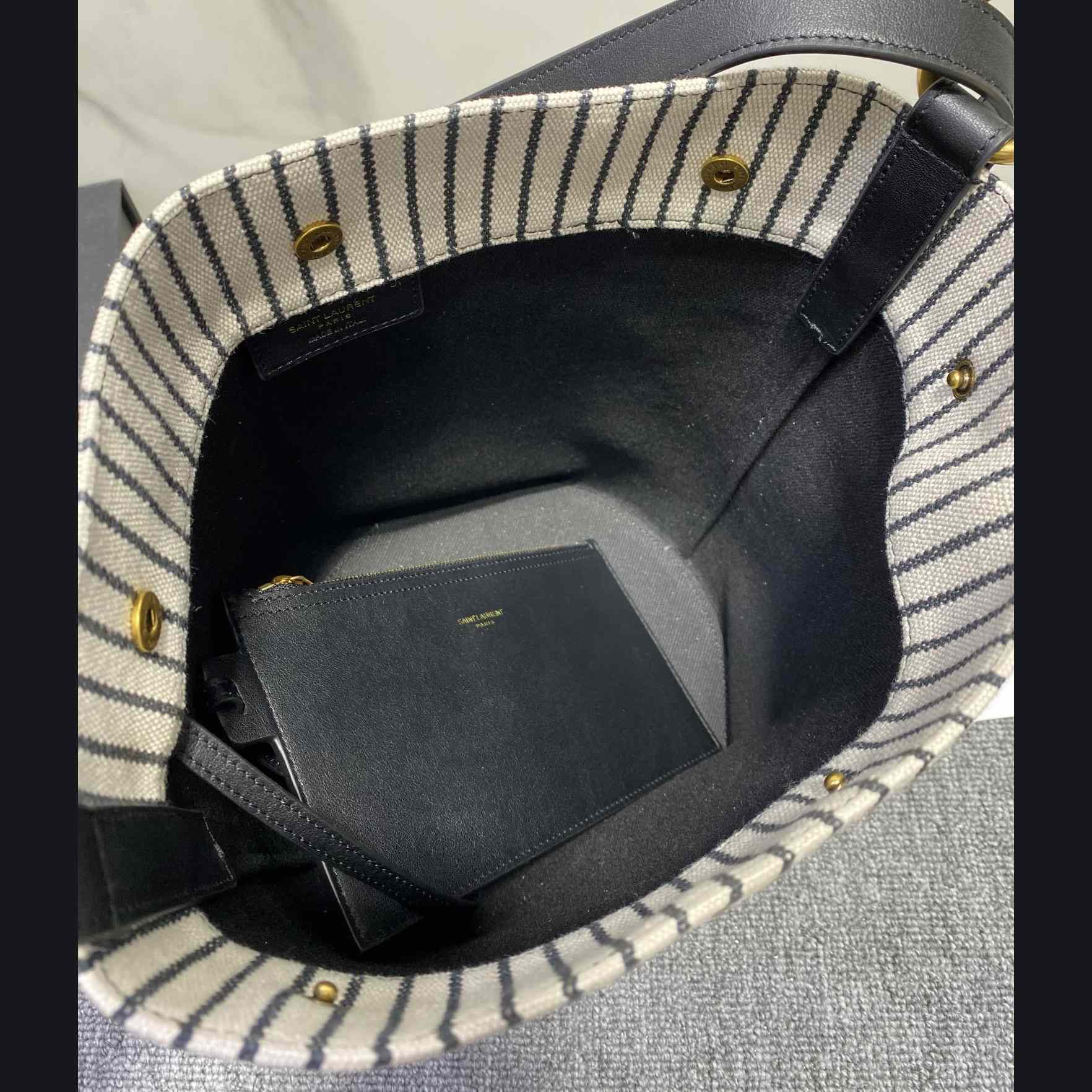 Saint Laurent YSL Rive Gauche Bucket Canvas (31x20x27.5cm) - DopestKickz