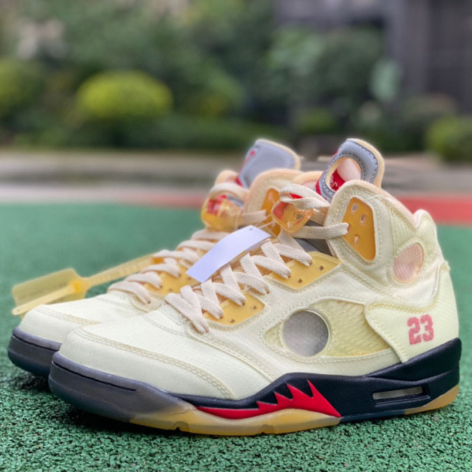 AirJordan 5 AJ5 x Off-White Ow Sneaker      DH8565-100 - DopestKickz