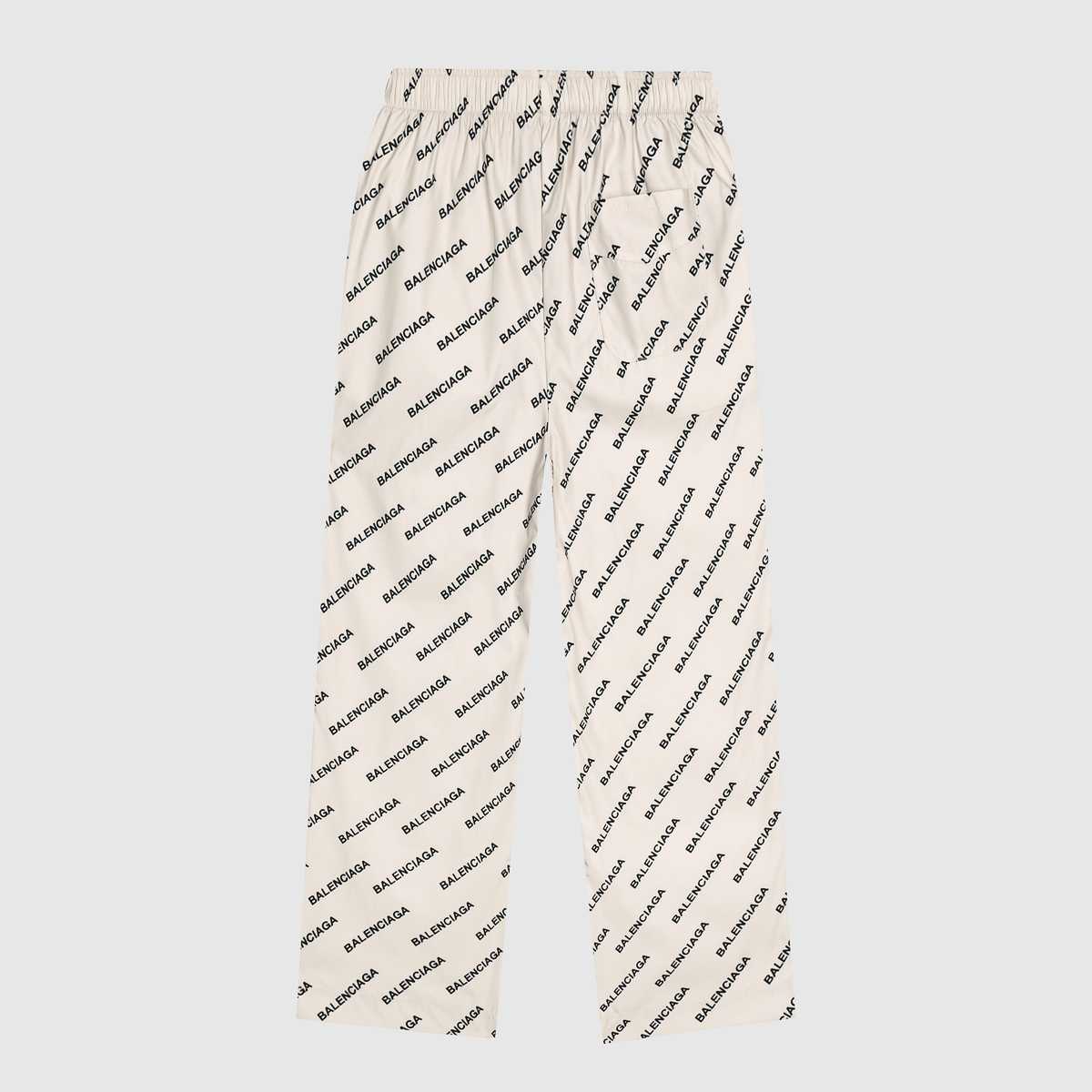 Balenciaga Logo Print Pyjama Trousers - DopestKickz